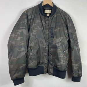 DENIM & SUPPLY RALPH LAUREN MENS SLIM CAMO PRINT DOWN BOMBER JACKET COAT SIZE M
